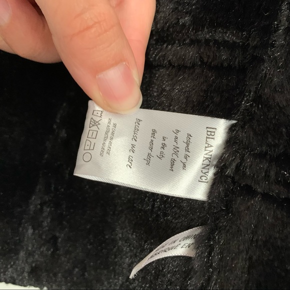 BLANK NYC Chassin Faux Leather Faux Shearling Drape Vest - Picture 5 of 7